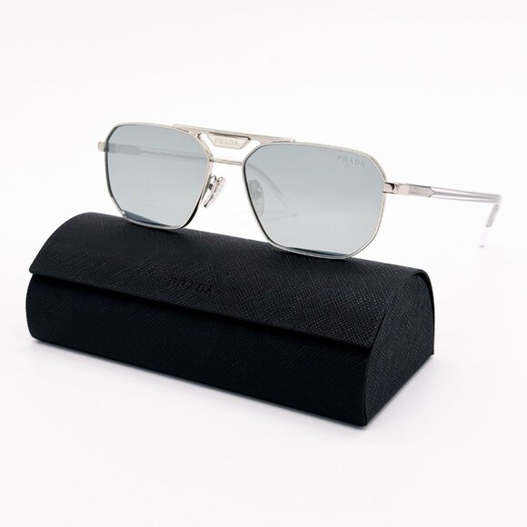 NEW PRADA PR58YS POLARIZED 1BC02R MEN SUNGLASSES SPR 58Y 1BC02R PR 58YS 1BC02R - Picture 1 of 14